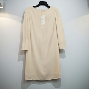 The Row Crepe Darted Dress Minimalist Luxury Lined Sz 4 S/XS $1750 In Cream